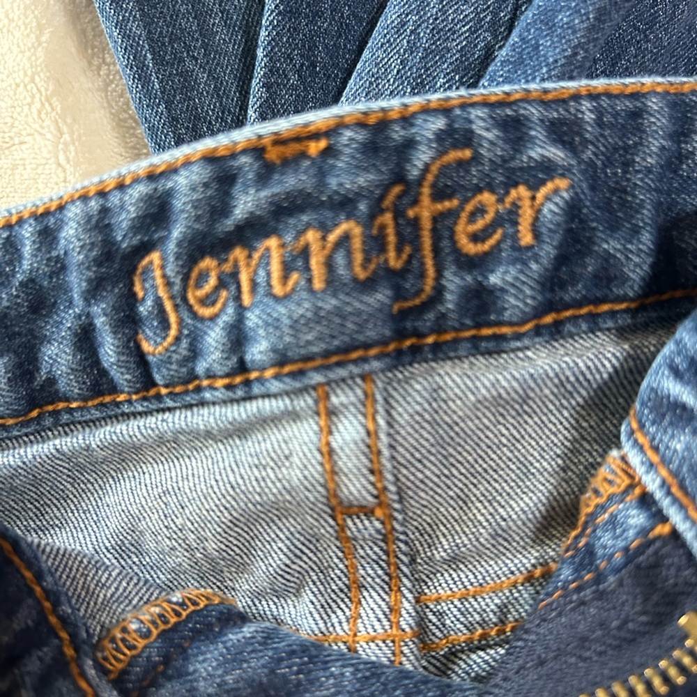 Kimes Ranch Women's Dark Blue Denim Boot Cut Jeans with Gold Stitching